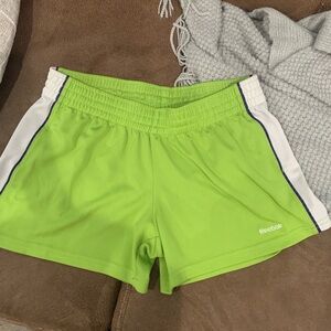 Reebok Women's Vibrant Green Athletic Shorts